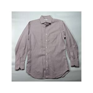 Hamilton May 16 Men's Long Sleeve White Red Plaid Button Up Dress Shirt - Size L